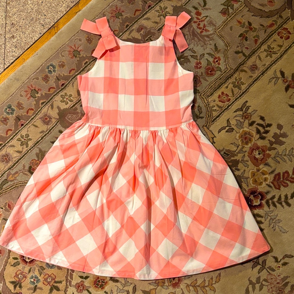 Pink and White Checkered Carters Kids Dress size 8/8A